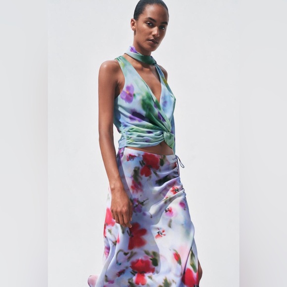 Zara Multicolor Tie-Dye Blouse - Picture 10 of 13